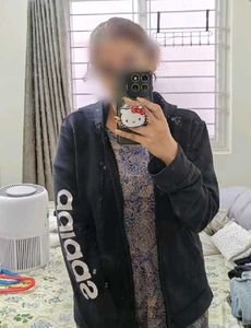 ADIDAS blackZip-Up Hoodie