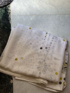 Elegant white saree