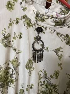 the perfect green white frock