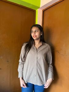 Classic Brown Button-Up Shirt
