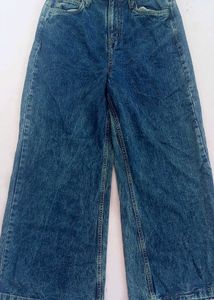 Stylish Wide Leg Blue Baggy Jeans