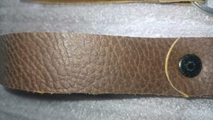 Textured Genuine Leather Keychain