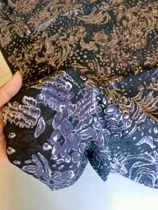 Elegant Black brasso boutique saree.