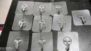 Clear Adhesive Hooks - Pack of 40
