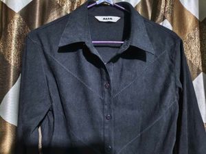 Chic Black Button-Up Bodysuit Top
