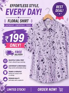 Lightweight Floral Print Shirt