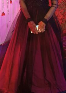 Pink Black Heavy Gown