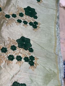 Embroidered Brocade Dress Material
