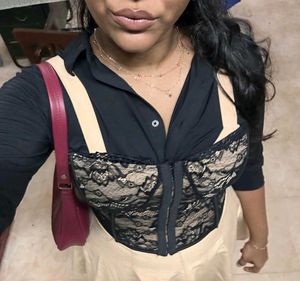 Black Netted Corset