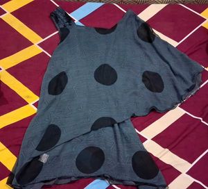 Chic Polka Dot One-Shoulder Dress