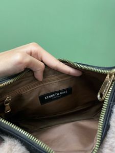 Kenneth Cole Black Monogram Shoulder Bag