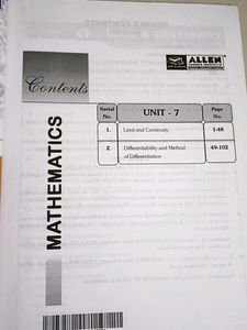 Allen Mathematics for JEE