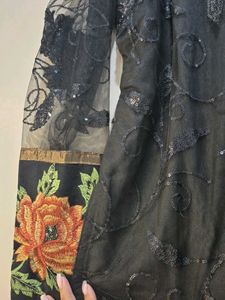 Black Embellished Kurta