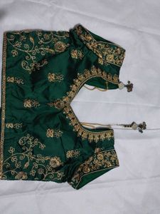 Elegant Emerald Green Embroidered lehenga