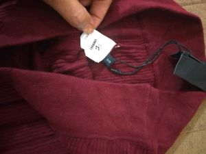 Maroon Ribbed Knit Leggings