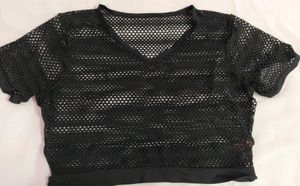 Women Short Sleeve Crochet