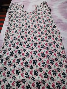 Floral Print Cotton Kurta with salwar and dupatta