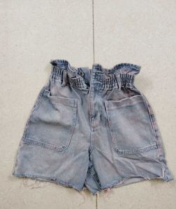 High-Waisted Denim Shorts