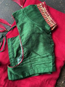 Beautiful Red Embroidered Saree