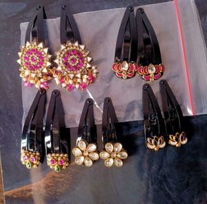 Ethnic Hair Clips - Set of 5Pairs