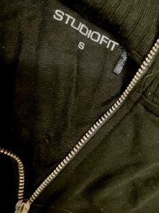Black "New York Athletics" Zip-Up Top