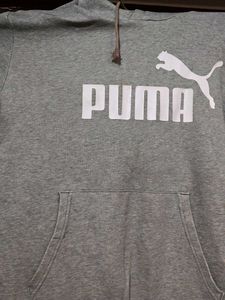 Men Puma Grey Hoodie