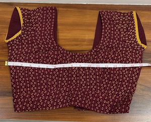Maroon Bandhani Print Blouse