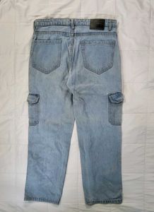 Light Wash Cargo Jeans