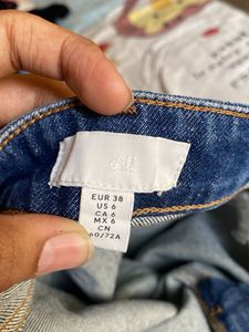 H&amp;M Dark Blue Mom Jeans