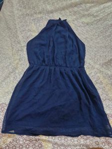 Chic Navy Blue Halter Neck top
