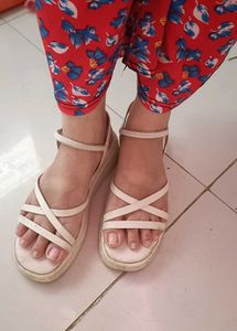 Stylish White Strappy Sandals