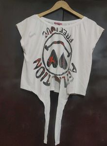 Off White Crop Top For 36 Bust