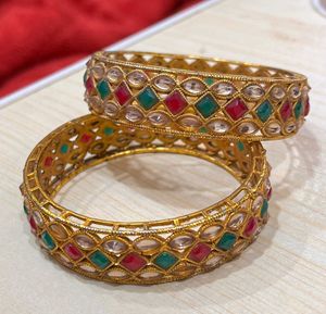 Elegant Stone Bangles - Set of 2