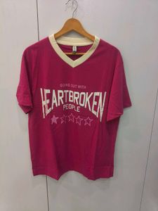 Hot Pink Heartbroken Graphic Tee