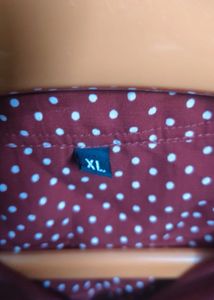 Chic Maroon Printed 3/4 Sleeve Shirt