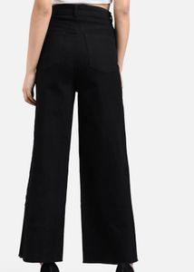 Black Wide Leg Denim Pants