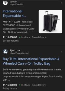 TUMI Travel Bag Used Condition Small Size