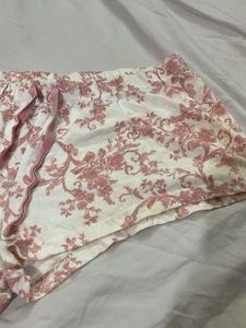 Pink Floral Pajama Shorts