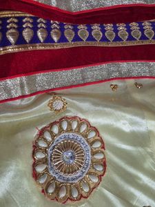 Elegant Red &amp; Yellow lehenga choli with Embellishm