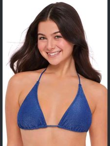 Sparkling Blue Bikini Top