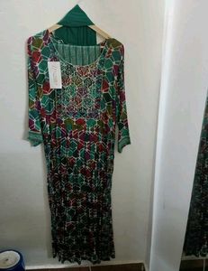 Stylish Geometric Print Kurta Set with Dupatta