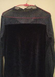Sparkly Black Velvet Top