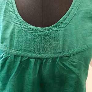 Green Sleeveless Top