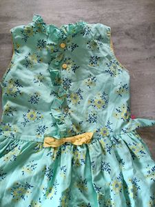 Cute Floral Print Cotton Dresses 3