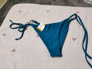 Teal Blue Tie-Side Bikini Bottom