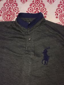 Men Polo Tshirt Grey And Blue