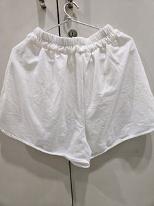 White Casual Shorts