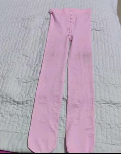 Pink Distressed Tights