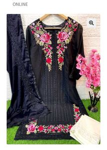 Elegant Embroidered Salwar Kameez dupatta 3xl