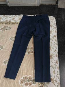Navy Blue Straight Fit Pants